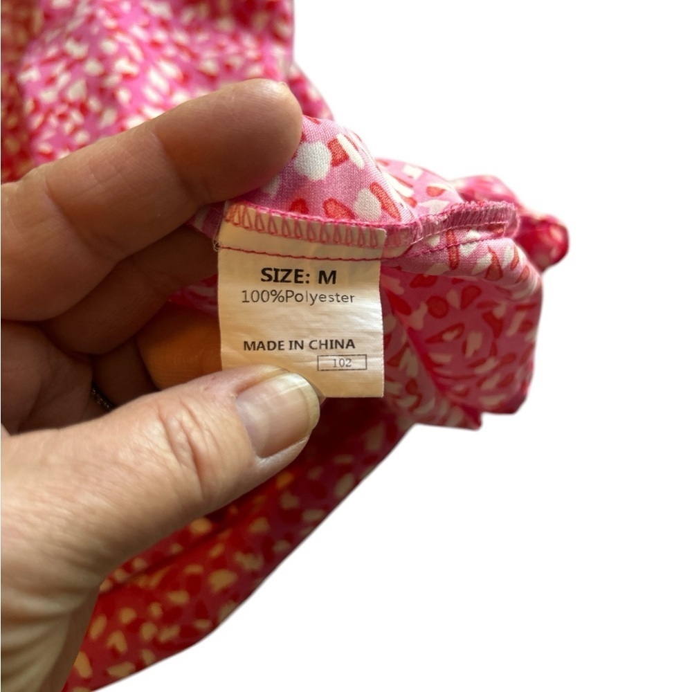 Pink Patterned Women's Top - Picture 5 of 6